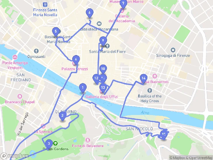 Florence Tour Map