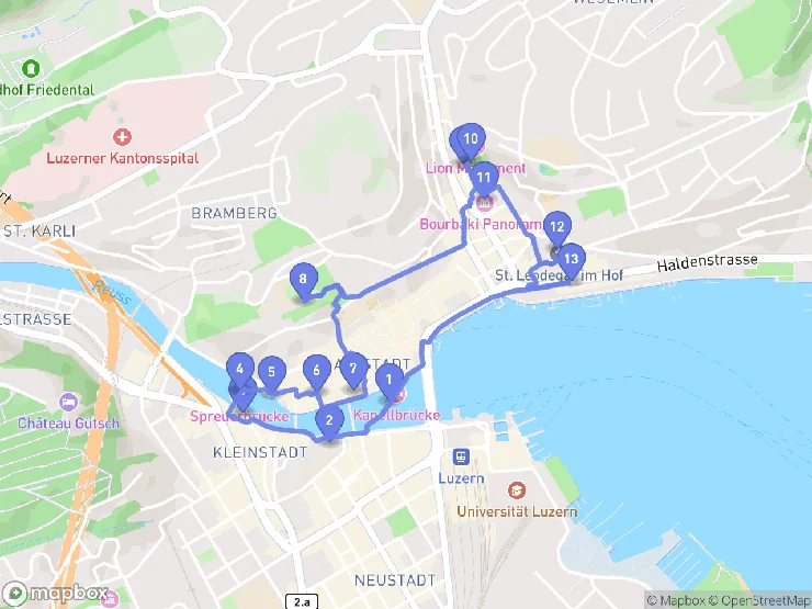 Lucerne Tour Map