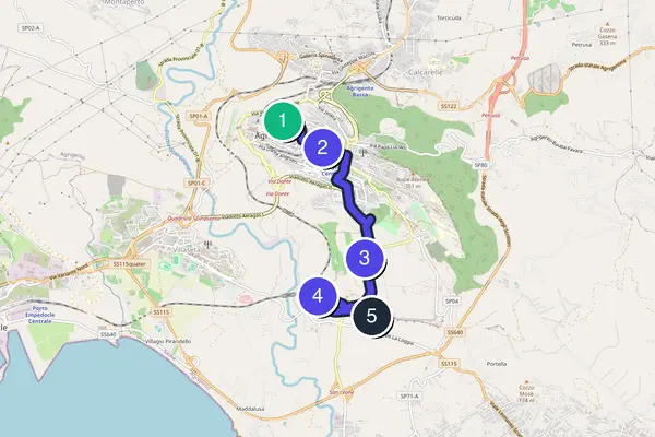 Agrigento Walking Tour Map