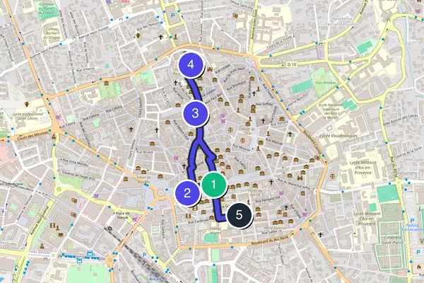 Aix-en-Provence Walking Tour Map