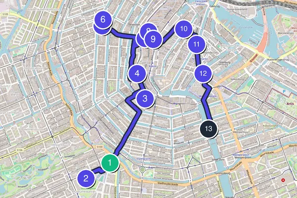 Amsterdam Walking Tour Map