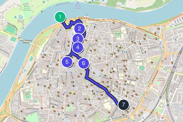 Avignon Walking Tour Map