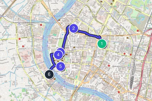 Bangkok Walking Tour Map