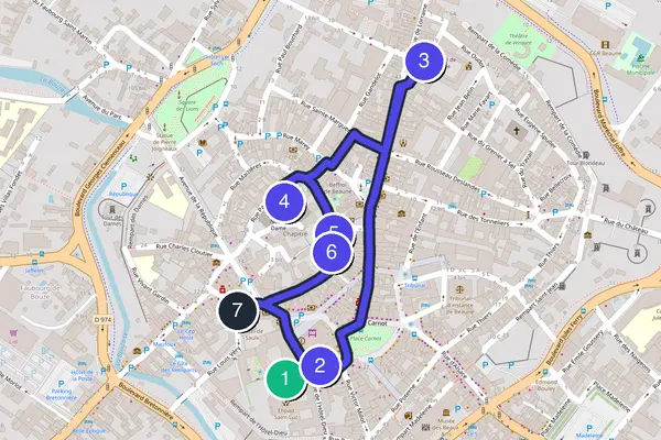 Beaune Walking Tour Map