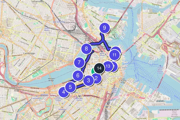Boston Walking Tour Map