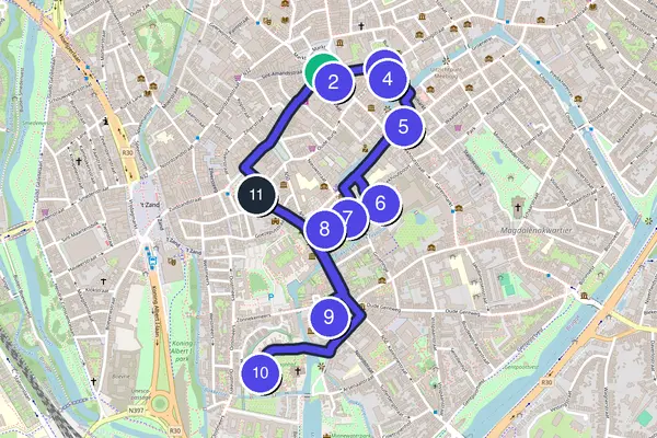 Bruges Walking Tour Map