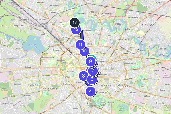 Bucharest Walking Tour Map