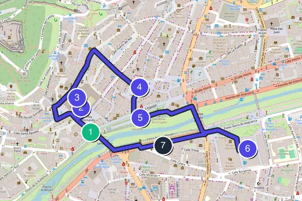 Burgos Walking Tour Map