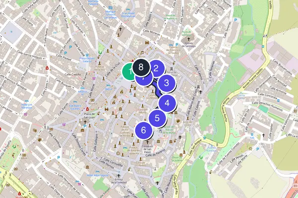 Cáceres Walking Tour Map