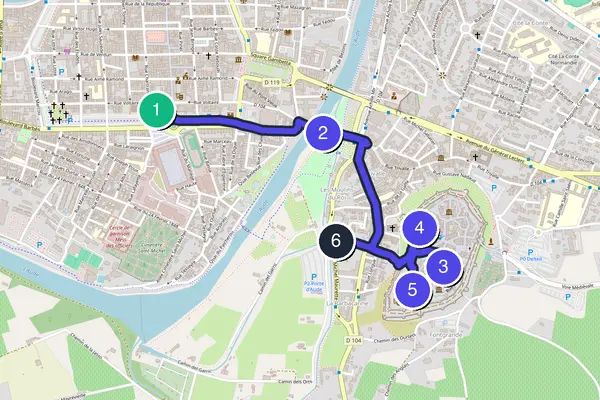 Carcassonne Walking Tour Map