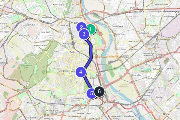 Delhi Walking Tour Map