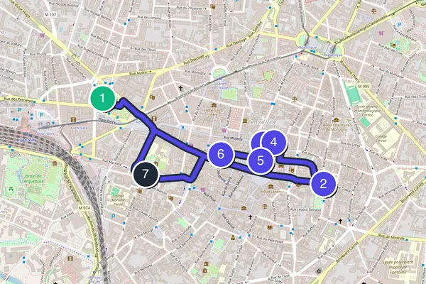 Dijon Walking Tour Map