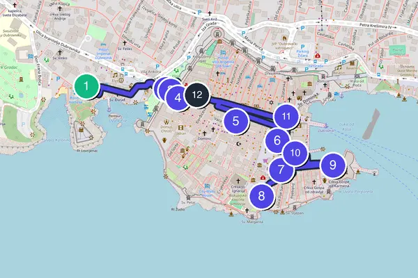 Dubrovnik Walking Tour Map