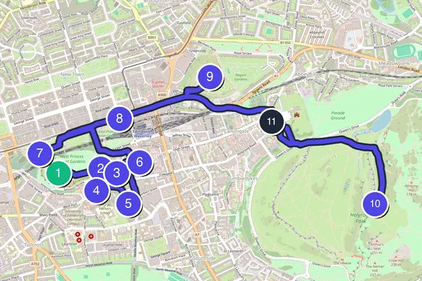 Edinburgh Walking Tour Map