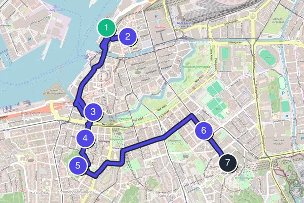 Gothenburg Walking Tour Map