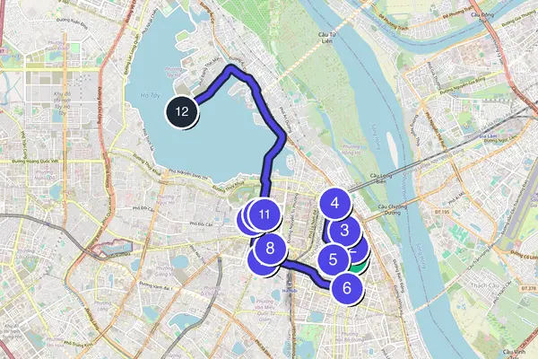 Hanoi Walking Tour Map