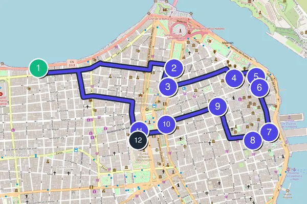 Havana Walking Tour Map
