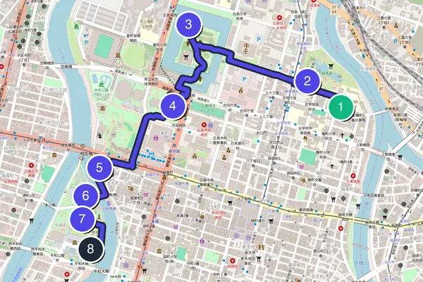 Hiroshima Walking Tour Map