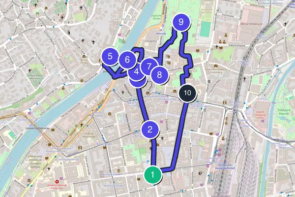 Innsbruck Walking Tour Map