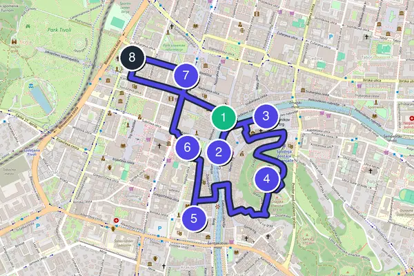 Ljubljana Walking Tour Map