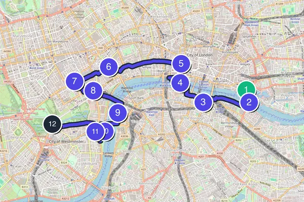 London Walking Tour Map