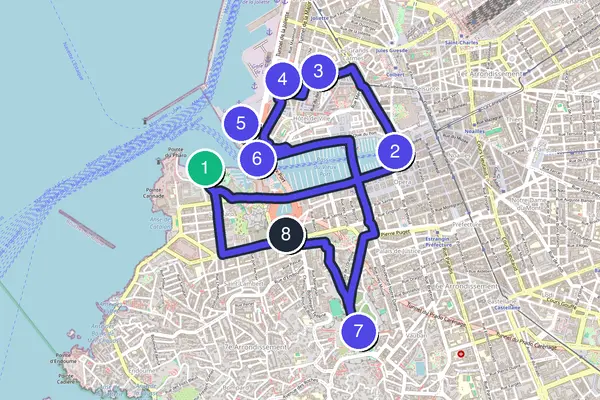 Marseille Walking Tour Map