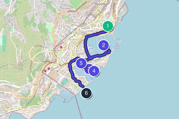 Monaco Walking Tour Map