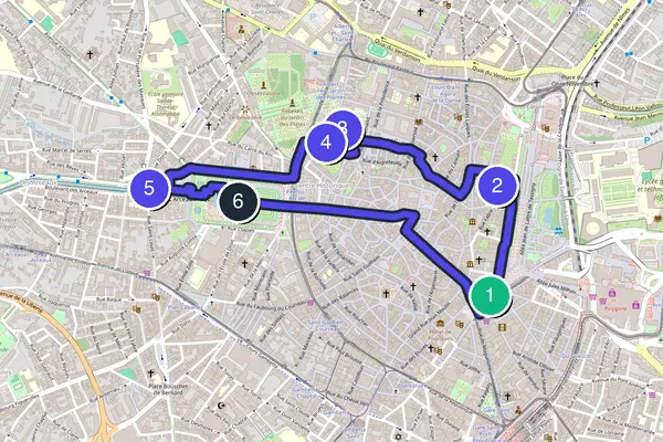 Montpellier Walking Tour Map