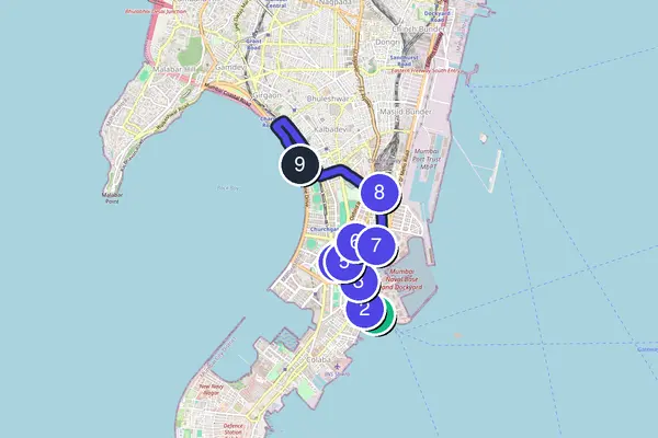 Mumbai Walking Tour Map