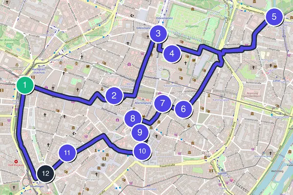 Munich Walking Tour Map