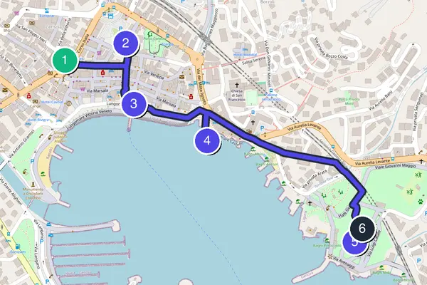 Rapallo Walking Tour Map