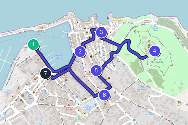 Saint-Tropez Walking Tour Map
