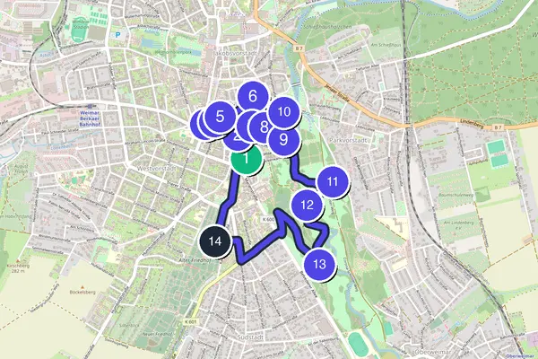 Weimar Walking Tour Map